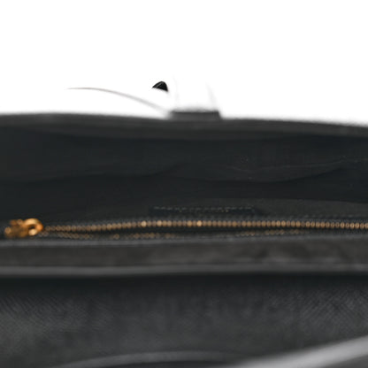 Christian Dior Grained Calfskin Saddle Bag With Strap Black 5 of 12