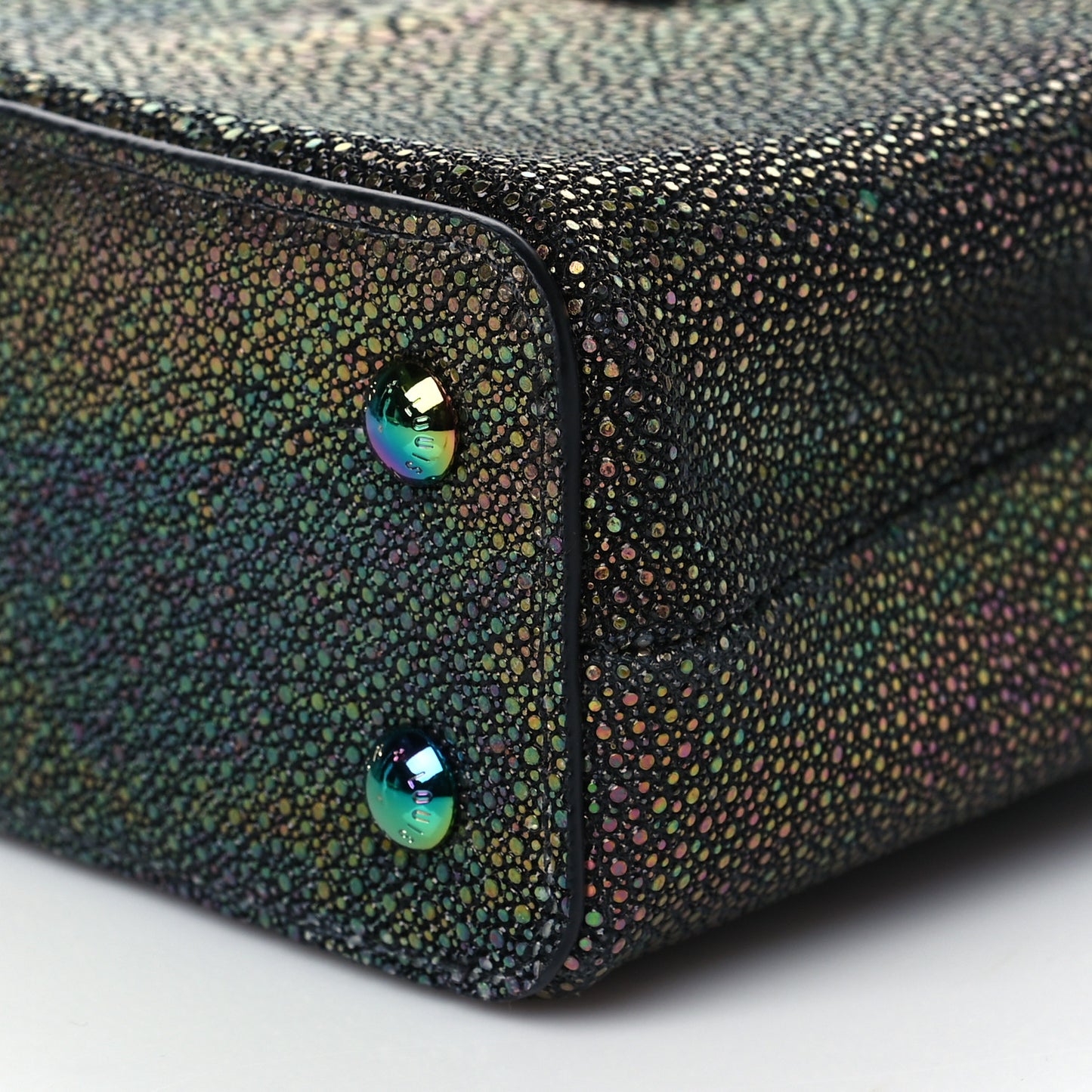 Iridescent Stingray Capucines Mini Black Multicolor
