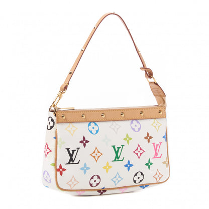 Louis Vuitton Monogram Multicolor Pochette Accessories White 2 of 7