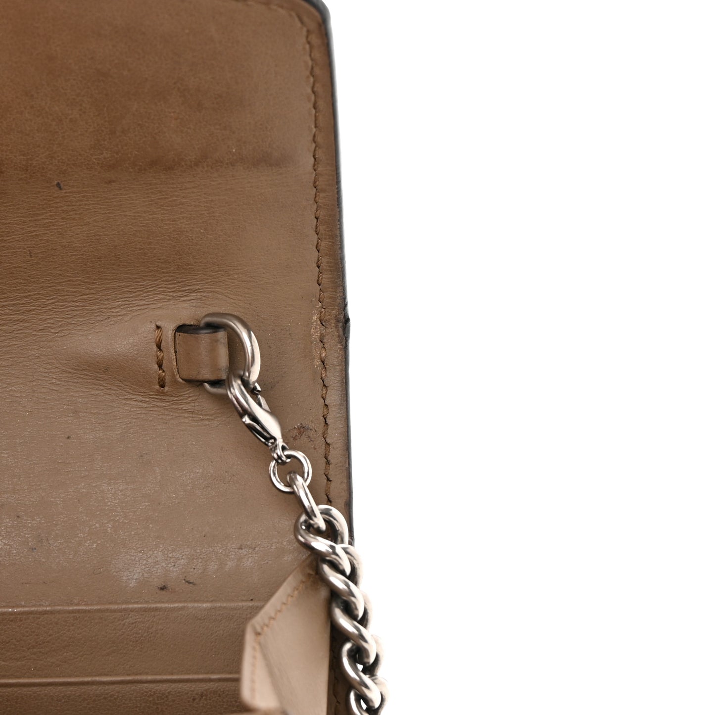 GG Supreme Monogram Mini Dionysus Chain Wallet Beige Taupe