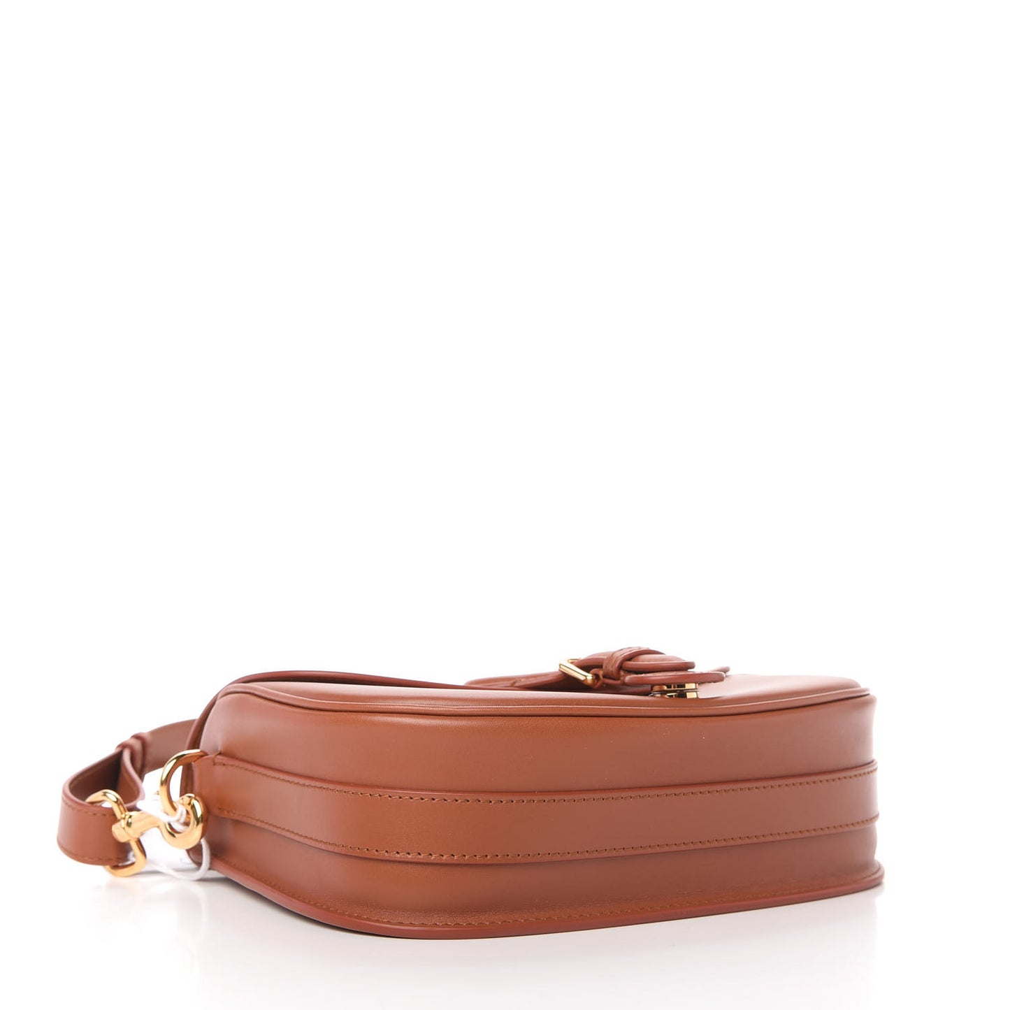 Box Calfskin Medium Bobby Flap Dark Tan