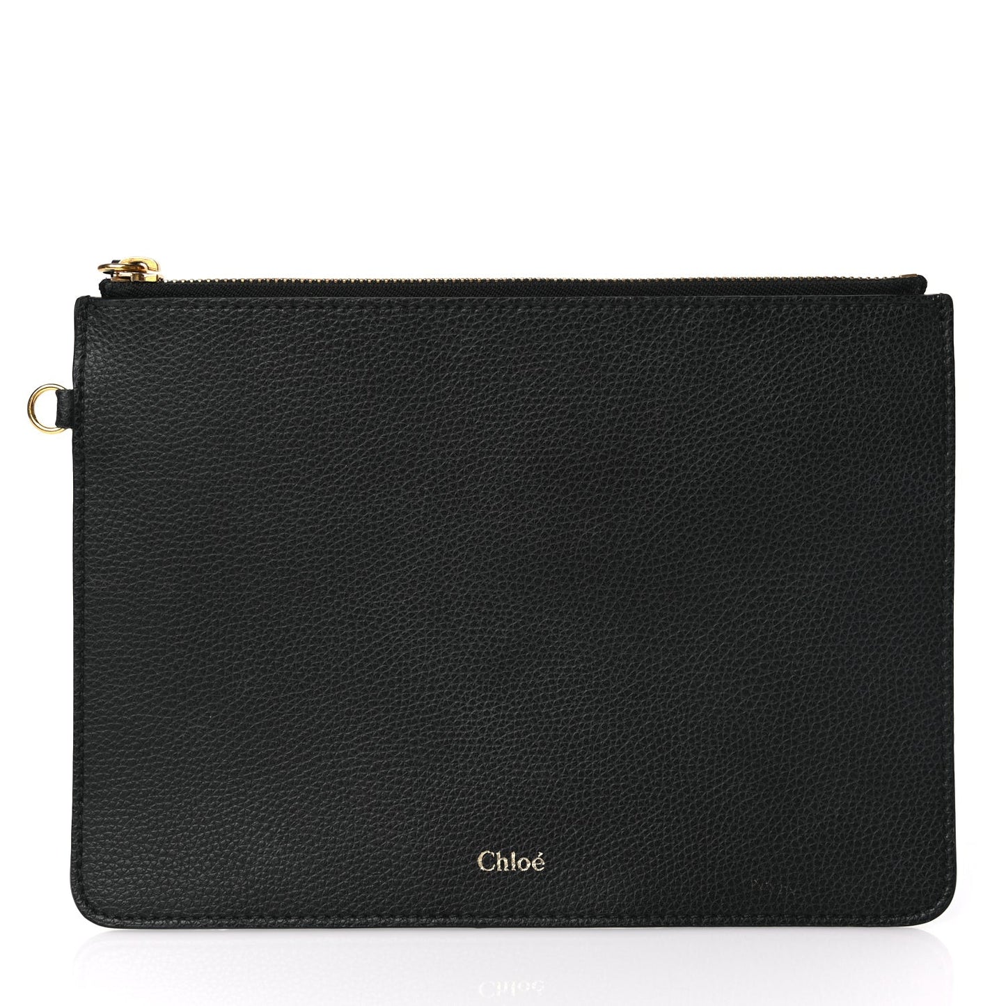 Smooth Grained Calfskin Aby Pouch Black