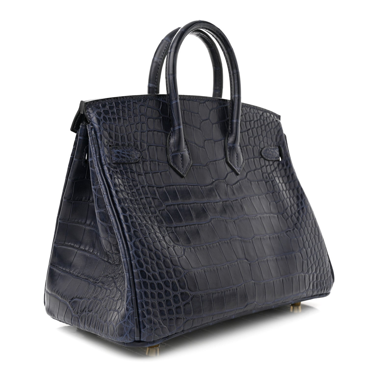 Hermes Matte Alligator Birkin 25 Bleu Indigo 3 of 11