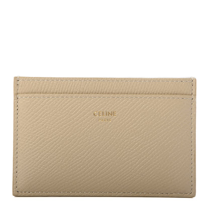 Celine Grained Calfskin Card Holder Light Taupe 1 of 9