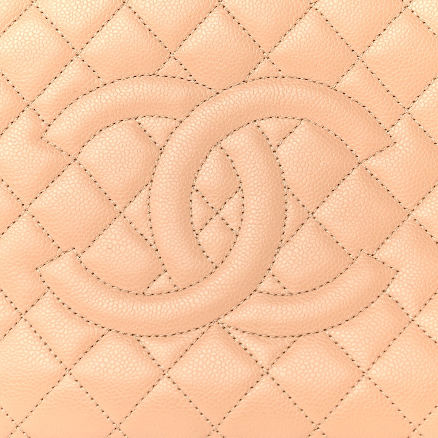 Caviar Quilted Grand Shopping Tote GST  Beige Clair