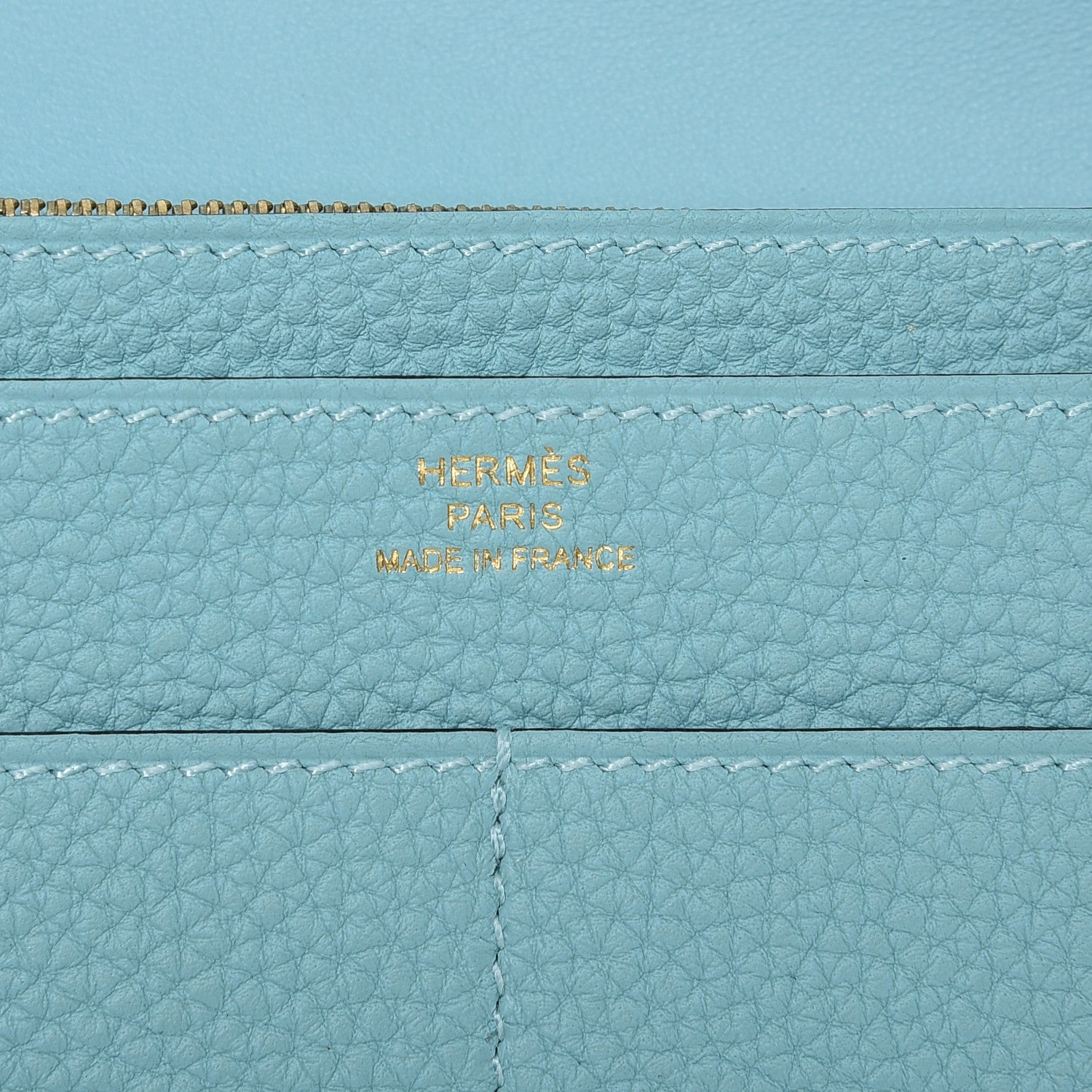 Hermes Togo Dogon Duo Wallet Bleu Atoll 6 of 10