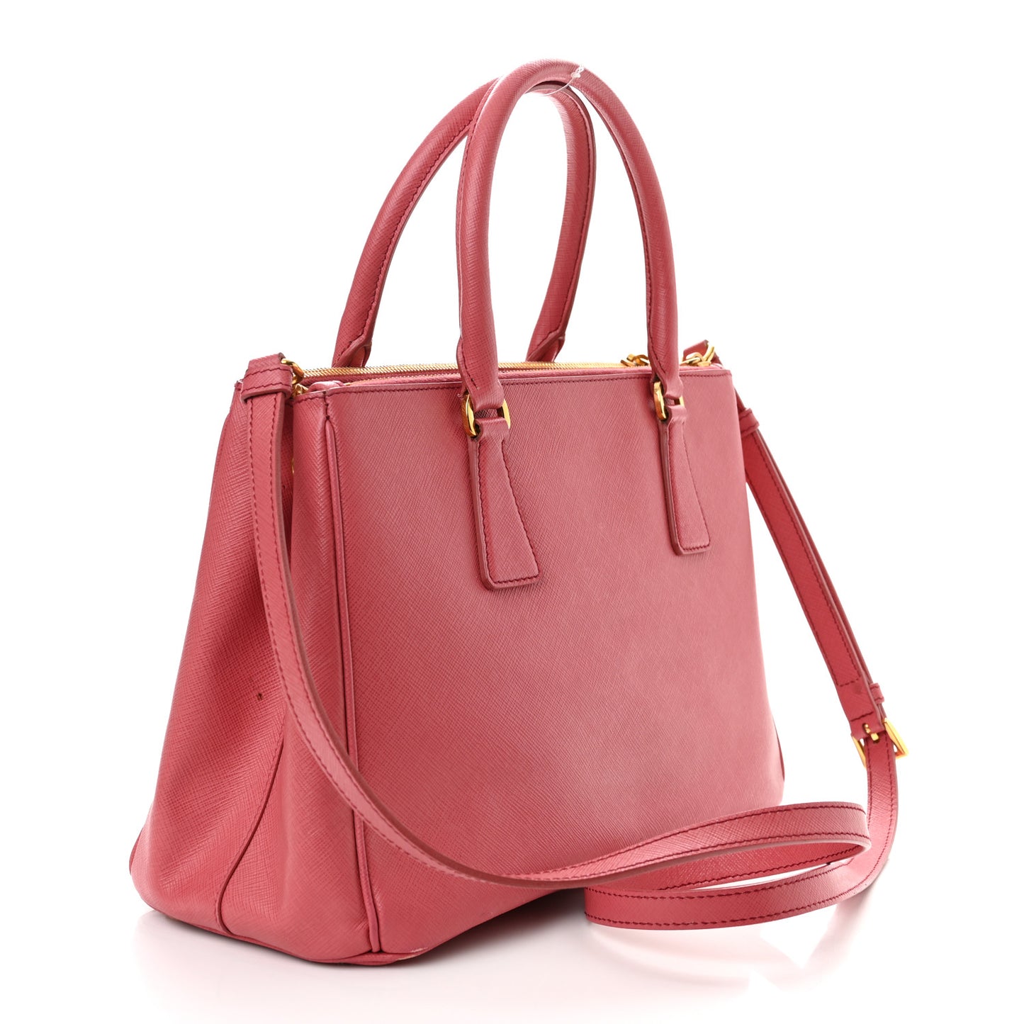 Saffiano Medium Galleria Double Zip Tote Peonia