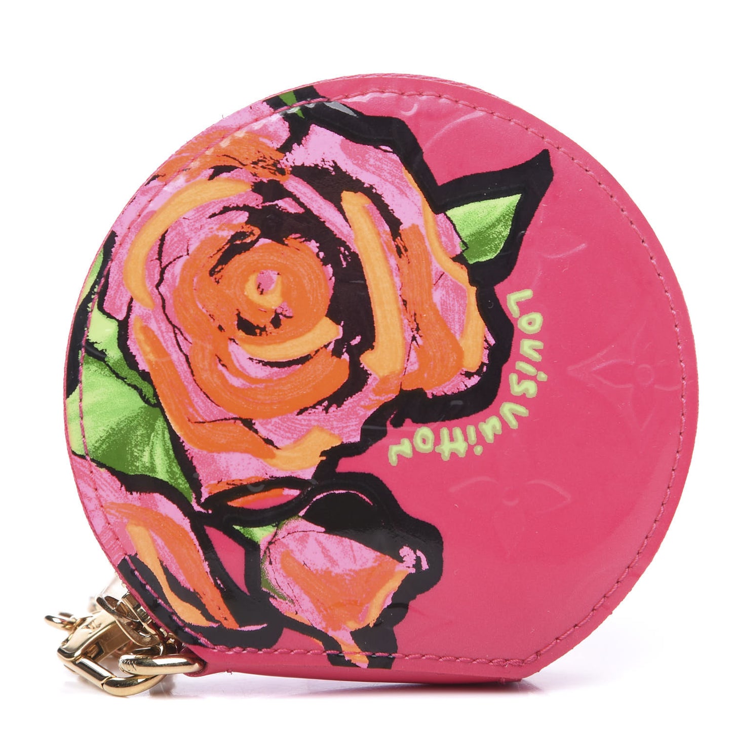 Vernis Roses Chapeau Coin Purse Rose Pop