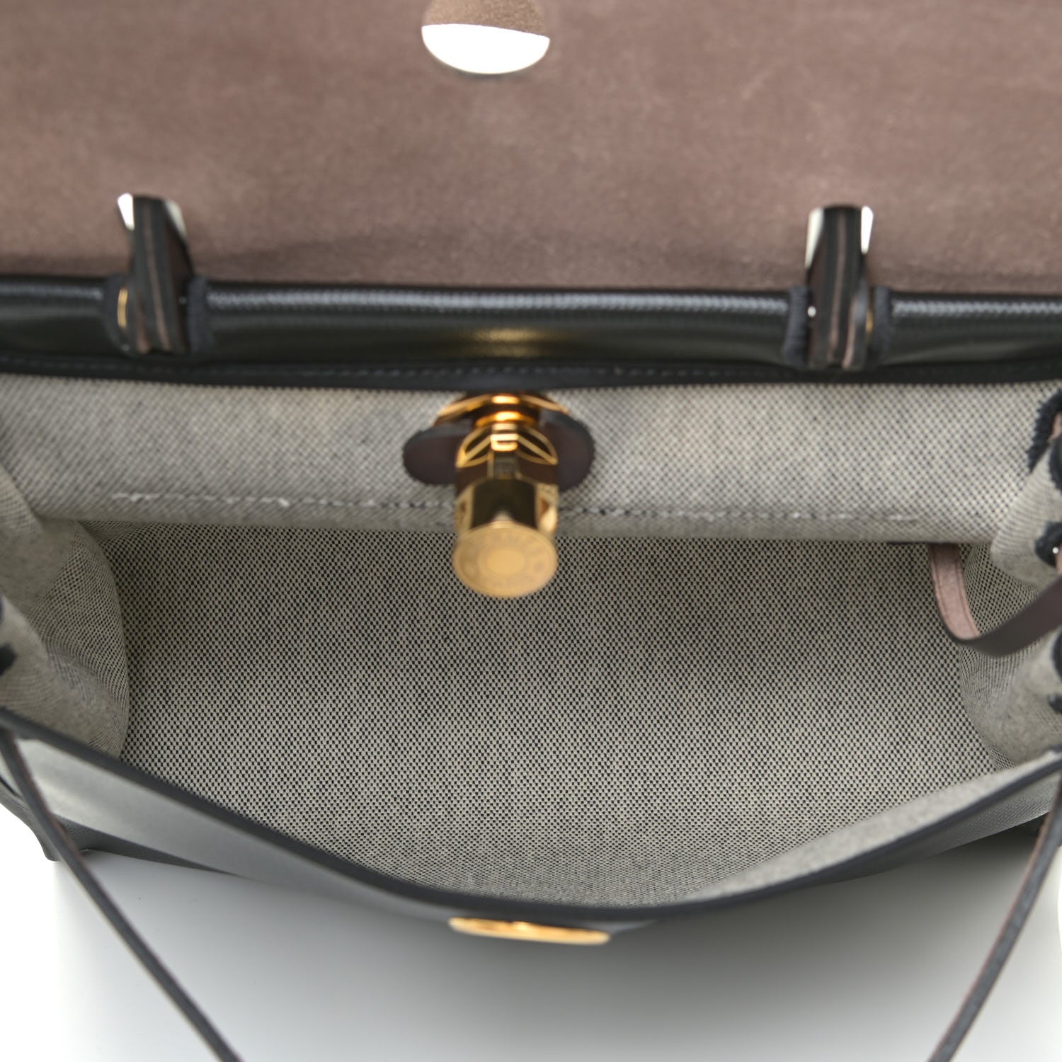 Hermes Toile H Berline Vache Hunter Herbag Zip PM 31 Black Ebene 6 of 14