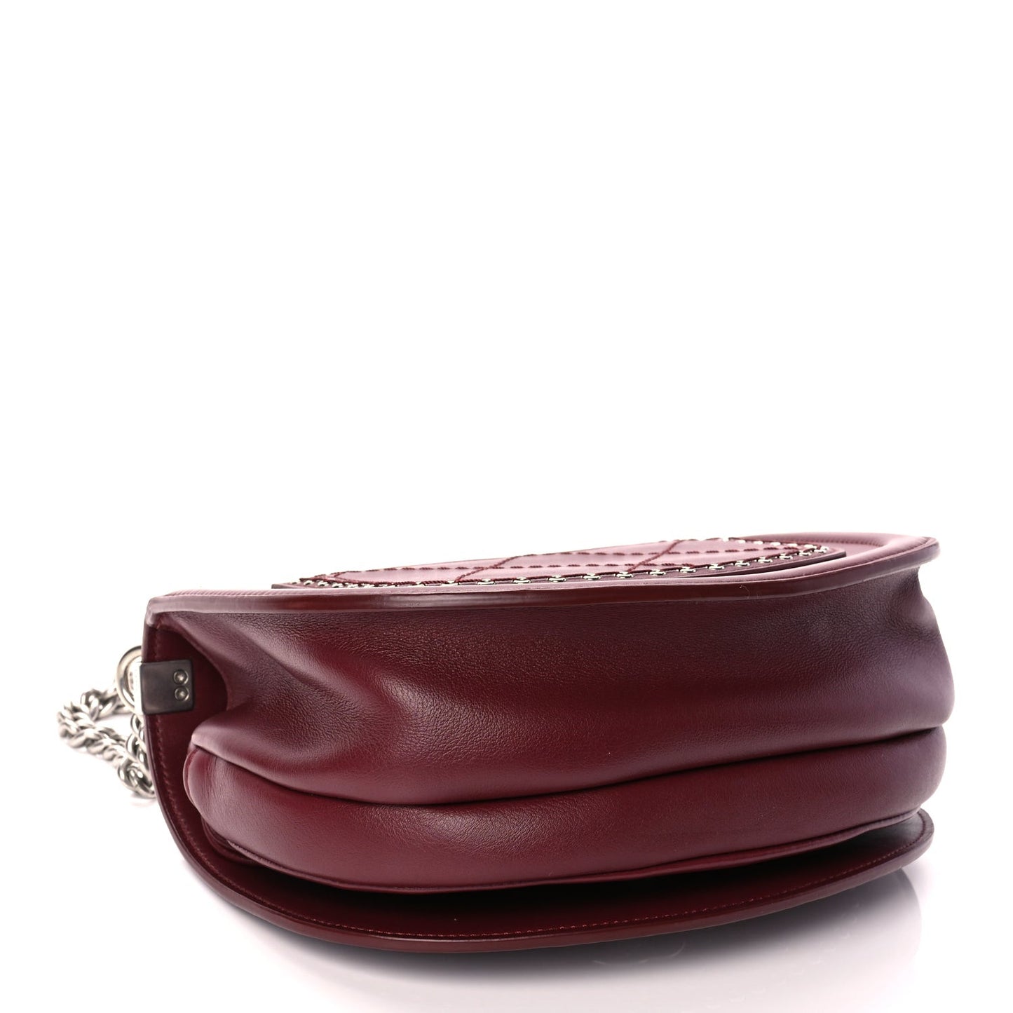 Calfskin Coco Eyelets Small Flap Bag  Red