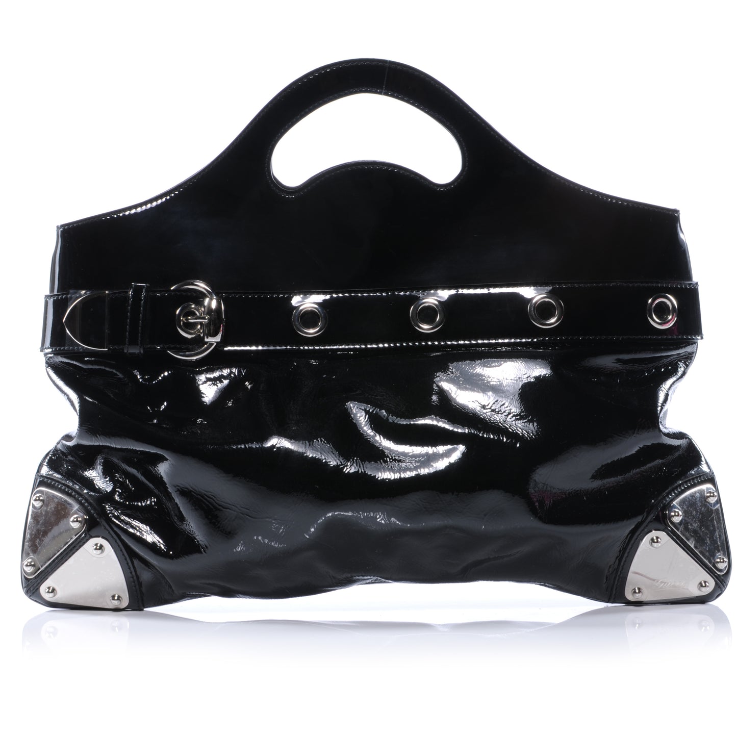 Patent Romy Handbag Black