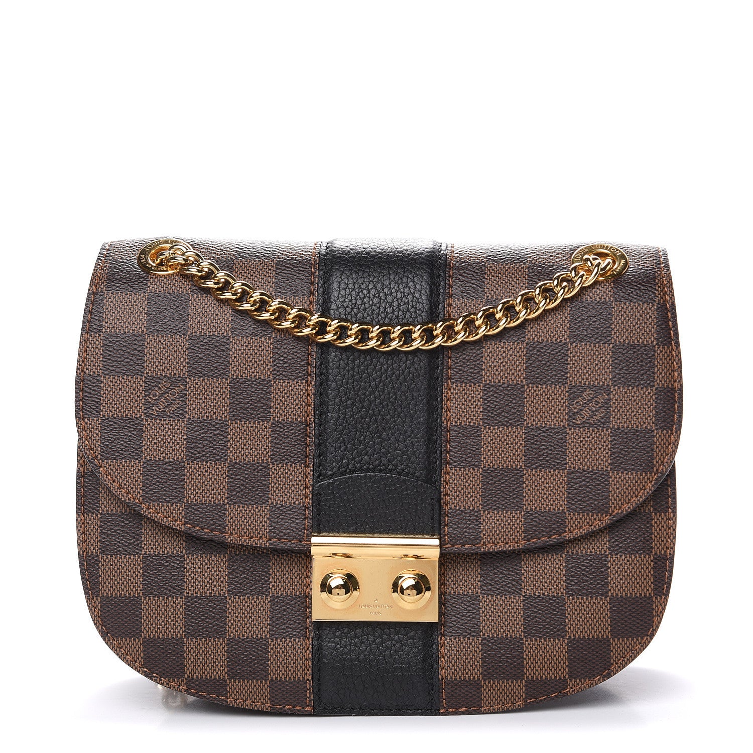 Louis Vuitton Damier Ebene Cuir Taurillon Wight Black 2 of 10