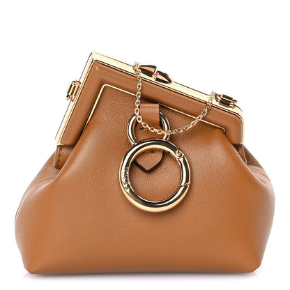 Fendi Shiny Nappa Nano  First Bag Charm Caramello 1 of 7