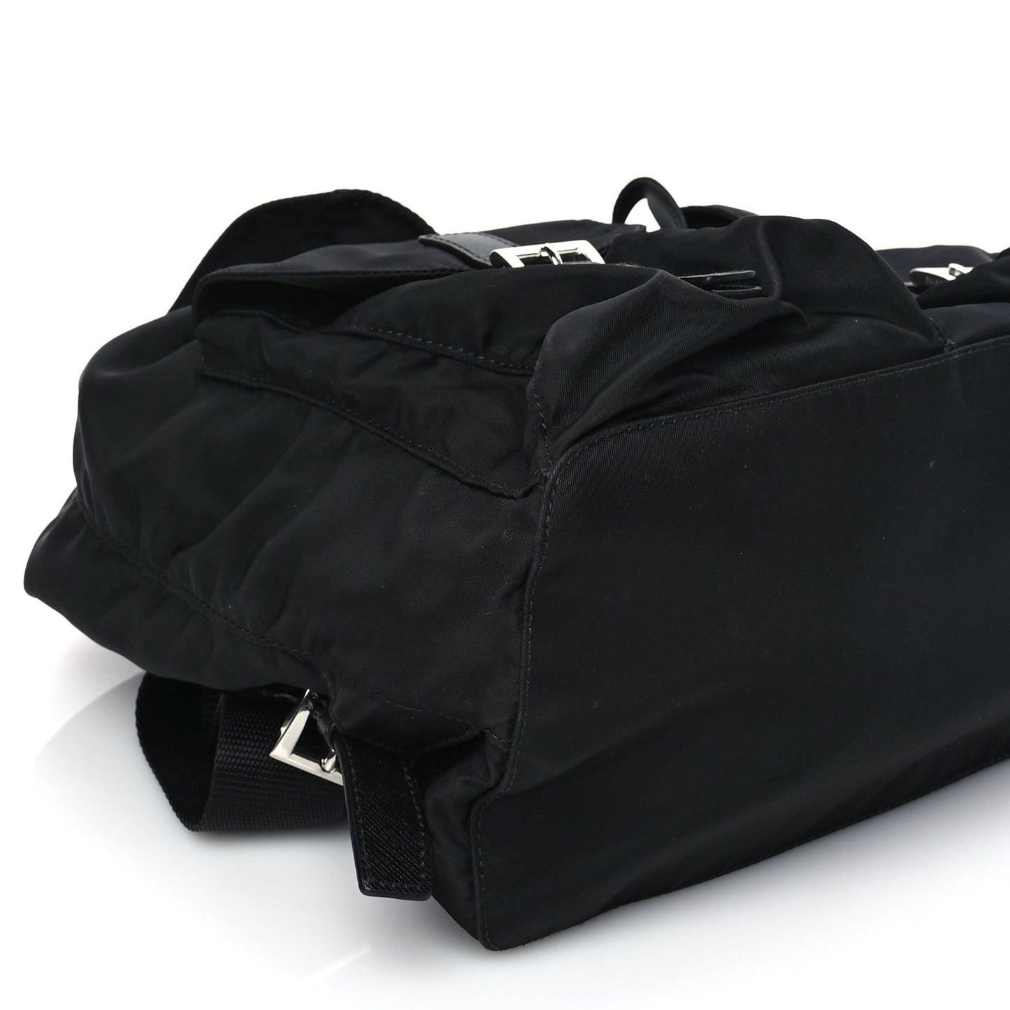 Re-Nylon Saffiano Medium Backpack Black