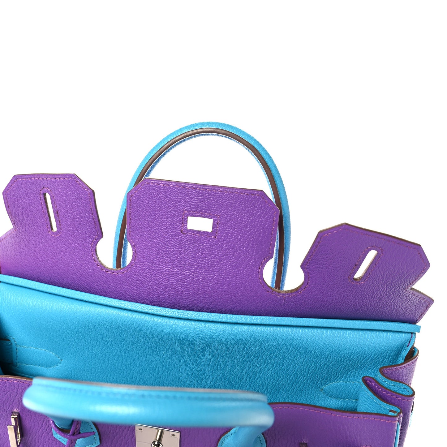 Chevre Horseshoe Birkin 30 Parme Bleu Aztec