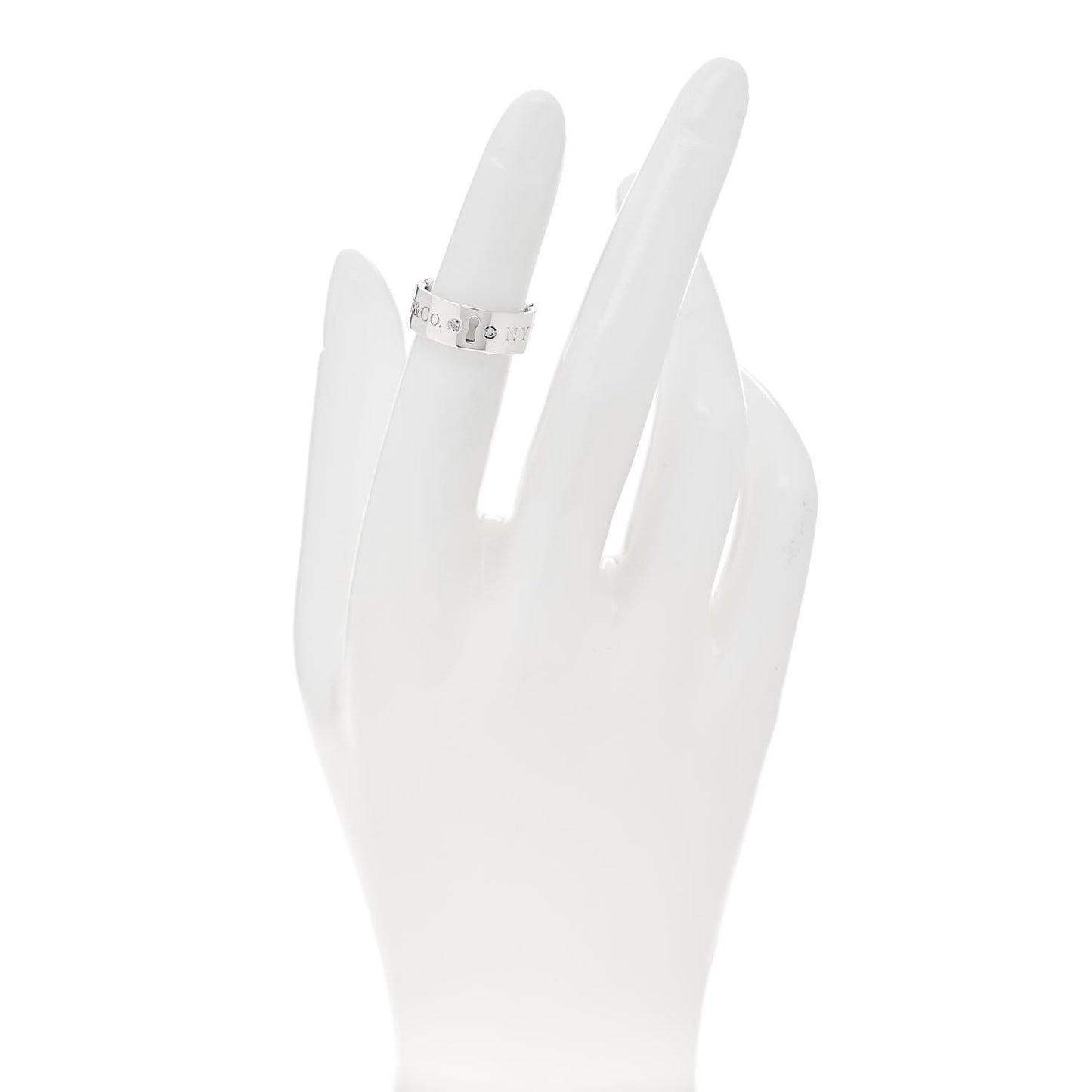 Sterling Silver Diamond Wide Locks Band Ring 46 3.75