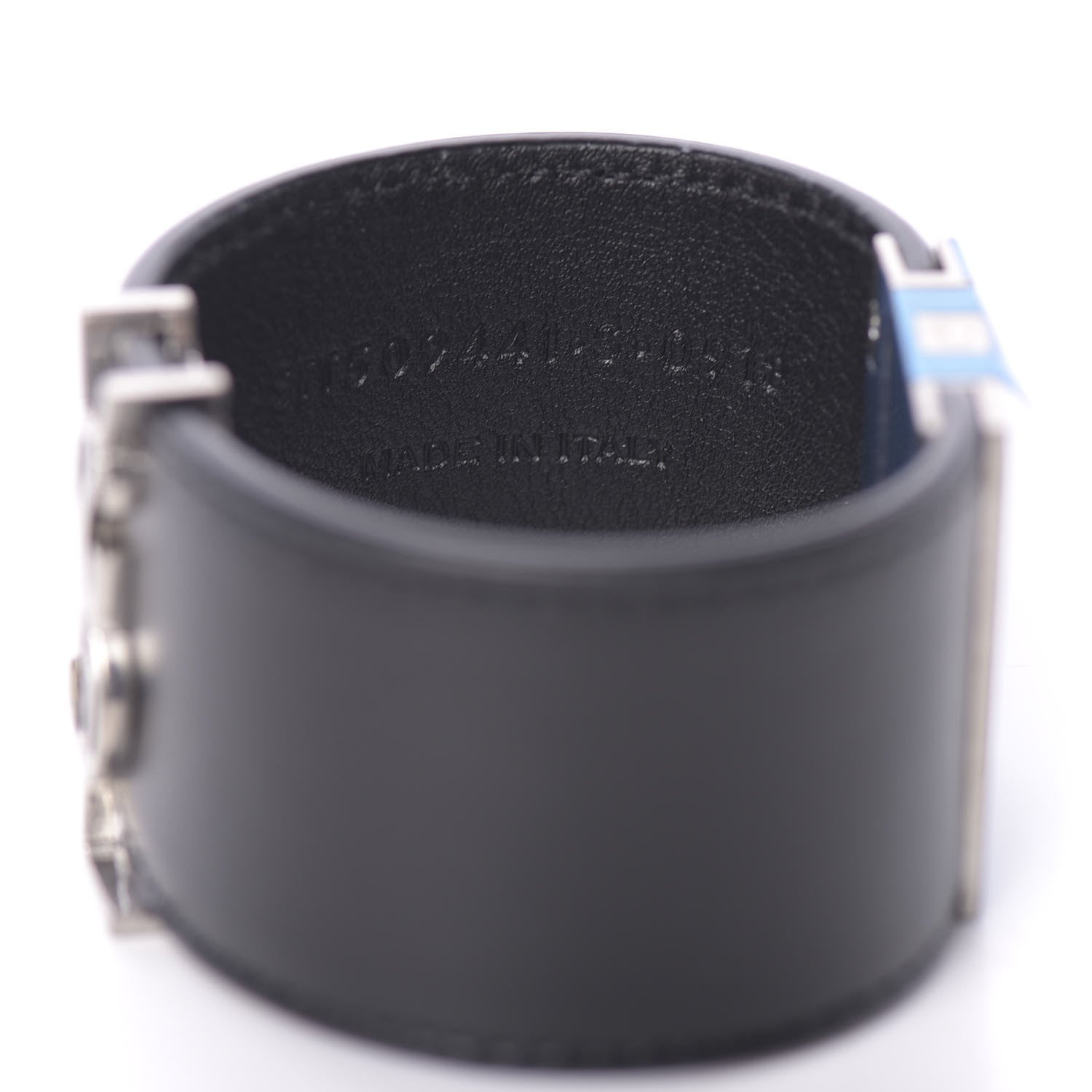 Saint Laurent Calfskin Monogram Bracelet Black 5 of 6