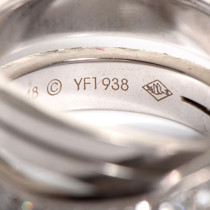 Cartier 18K White Gold Diamond 9mm Paris Nouvelle Vague Ring 48 4.5 5 of 7