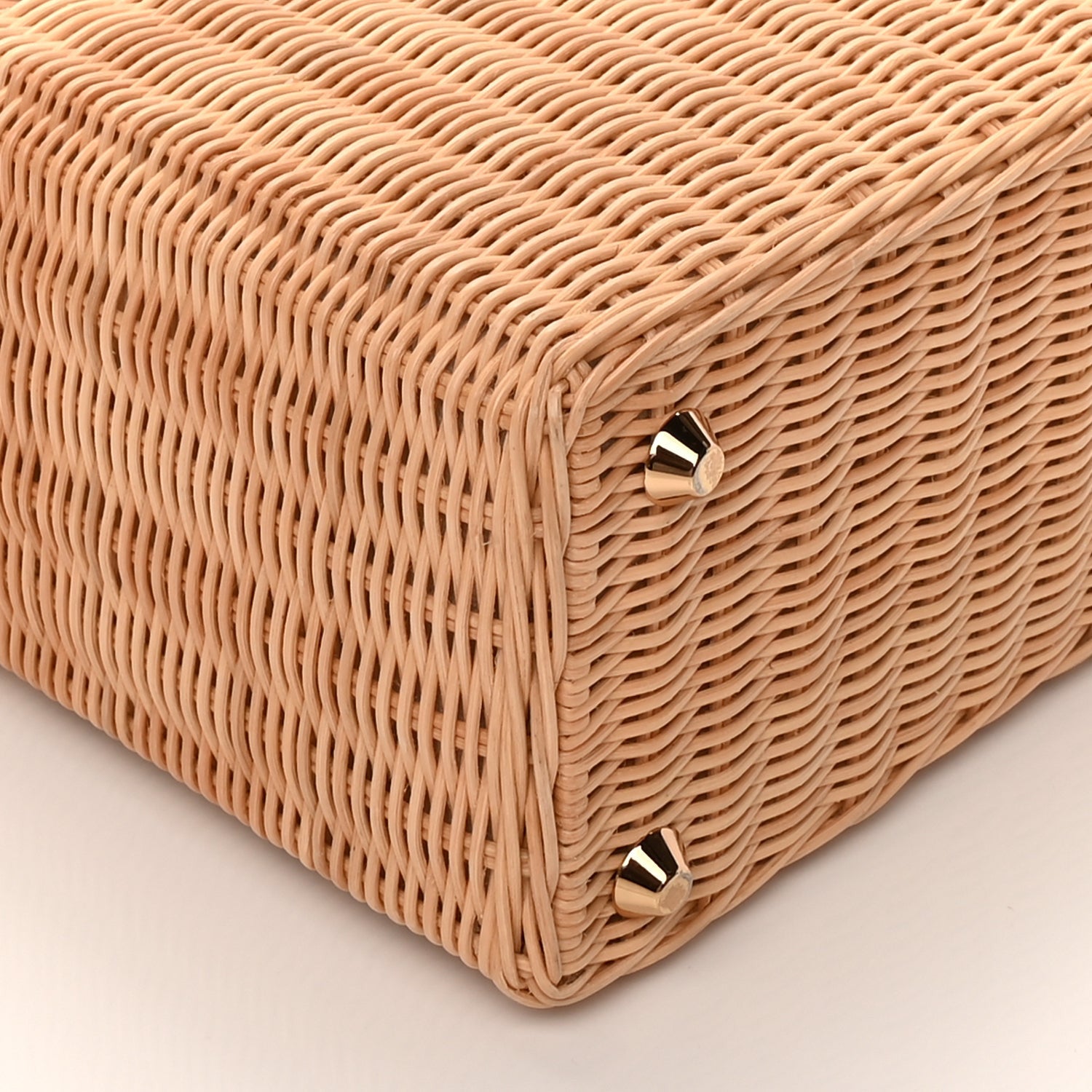 Prada Wicker Canvas Tote Naturale White 7 of 8
