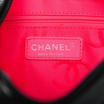 Chanel Calfskin Quilted Cambon Pochette Black White 6 of 7