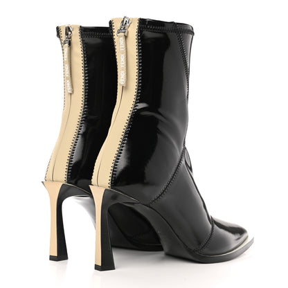 Fendi Glossy Neoprene FFrame Ankle Boots 37.5 Black 4 of 8