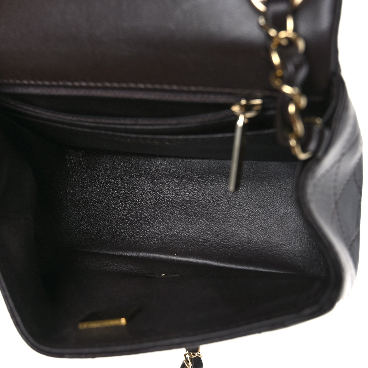 Chanel Lambskin Quilted Mini Square Flap Dark Brown 4 of 8