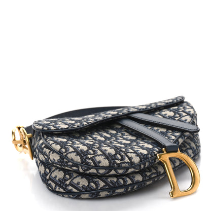 Christian Dior Oblique Saddle Bag Blue 4 of 10