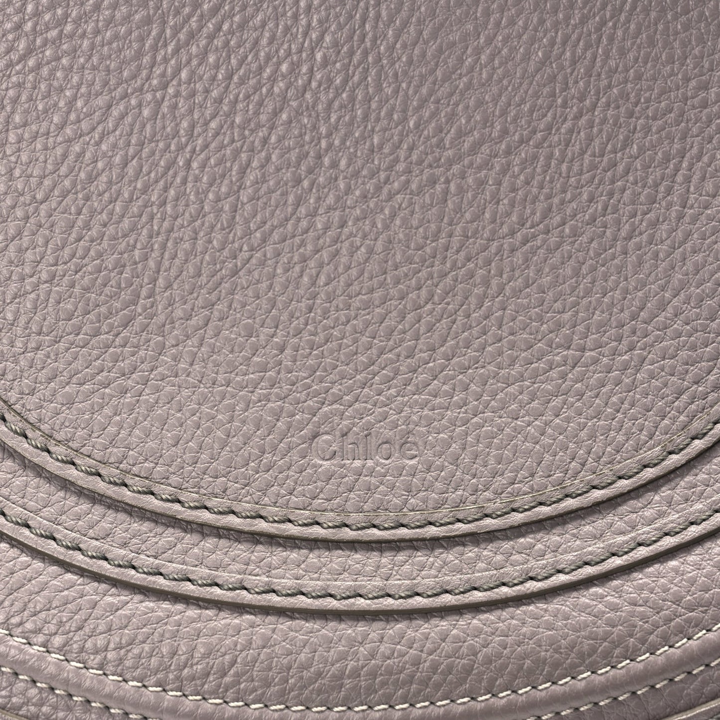 Grained Calfskin Medium Marcie Saddle Bag Cashmere Grey