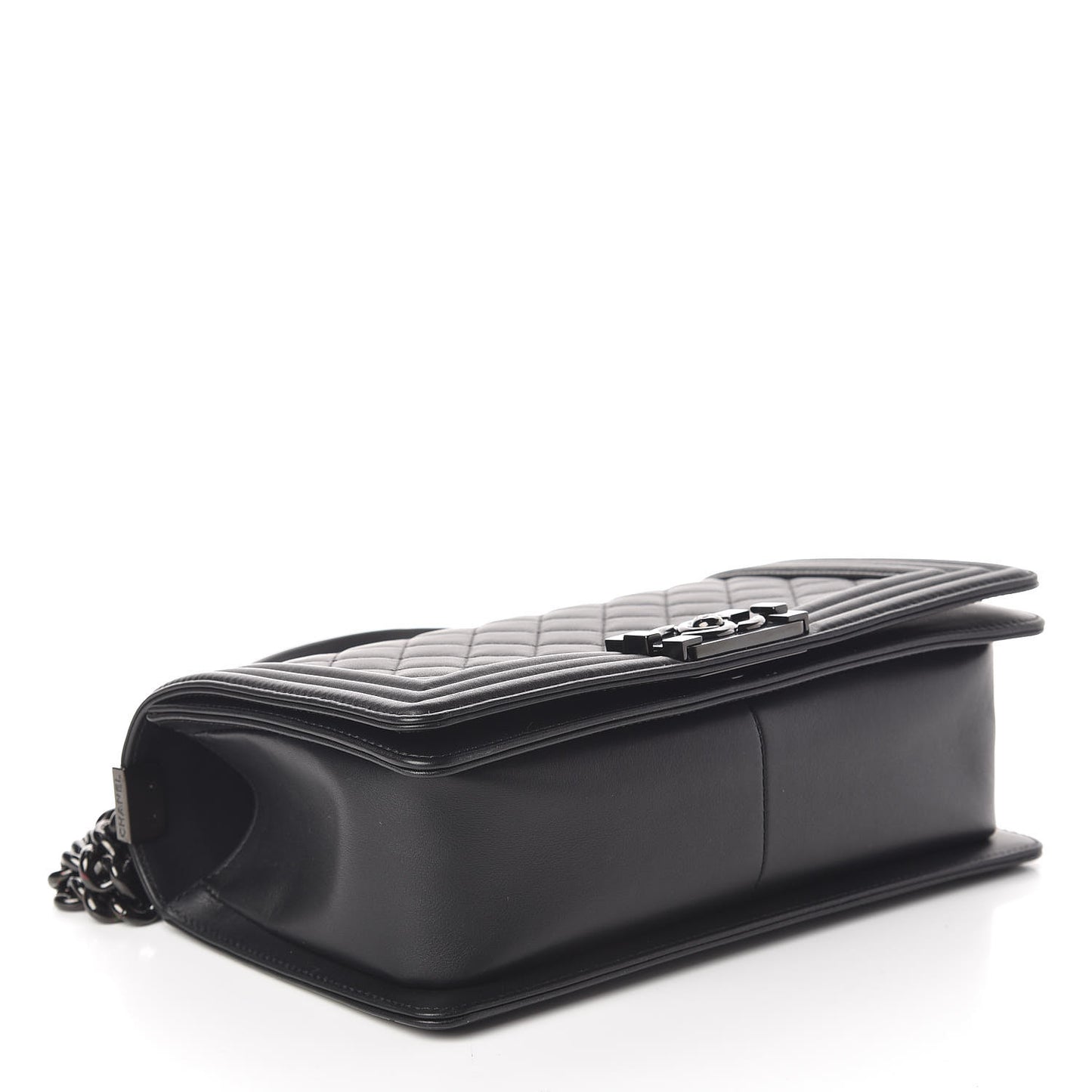 Calfskin Quilted Medium Boy Flap So Black