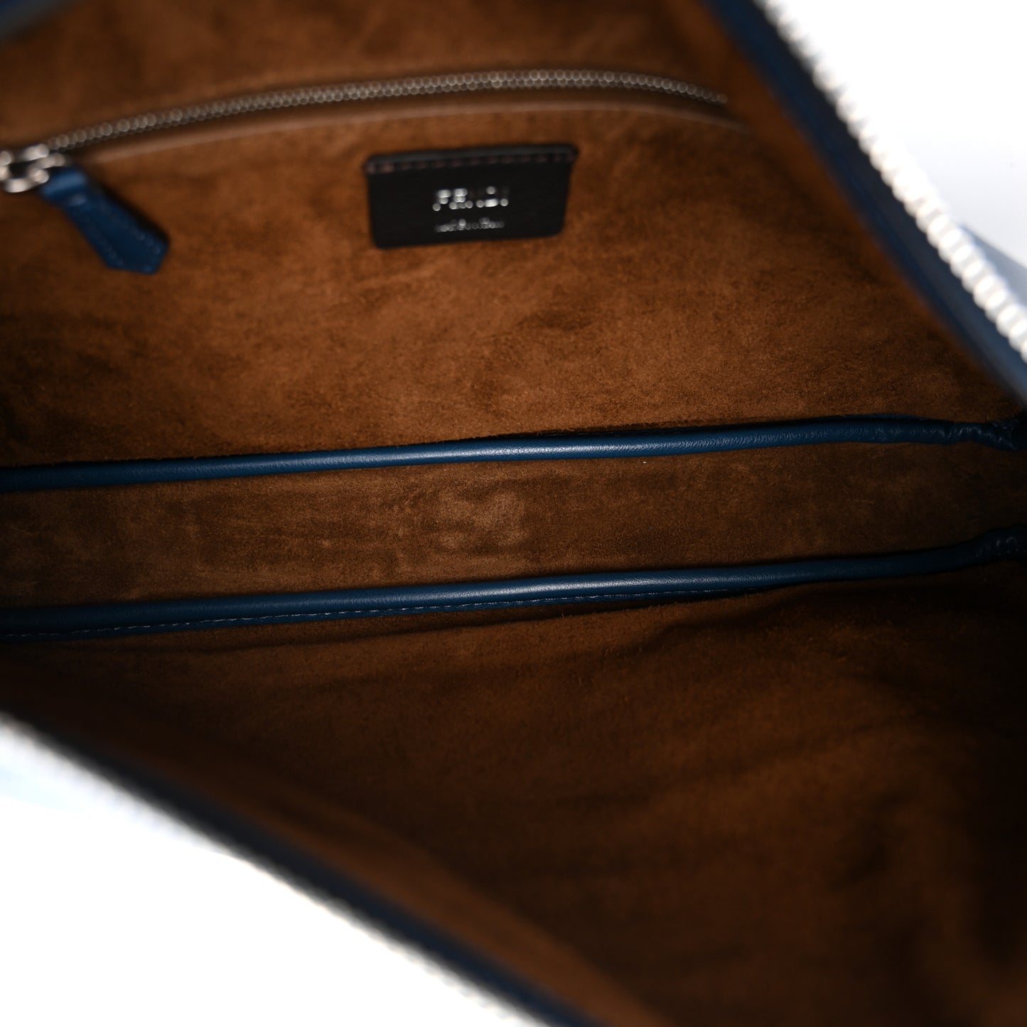 Vitello Medium Simply Fendi Shoulder Bag Blue