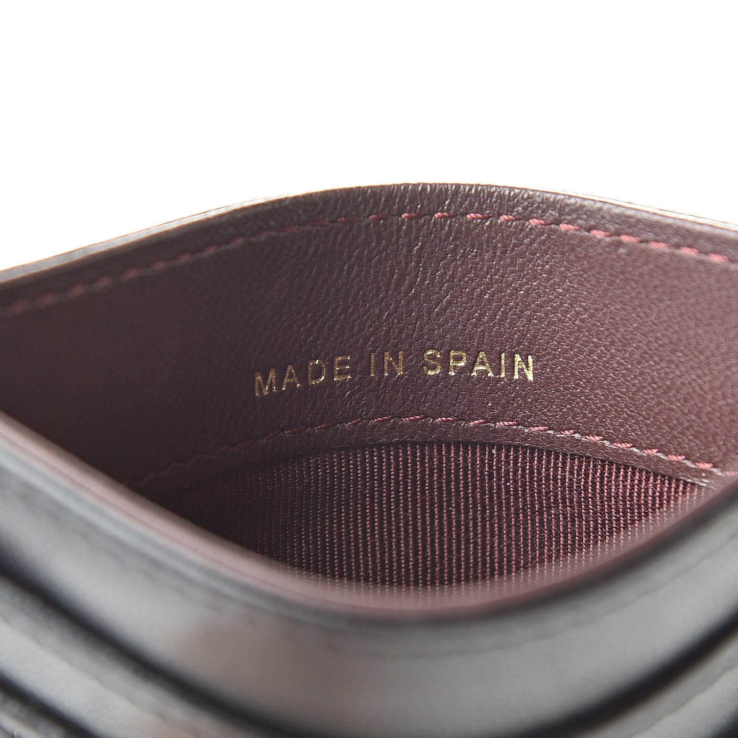 Lambskin Quilted Card Holder Black