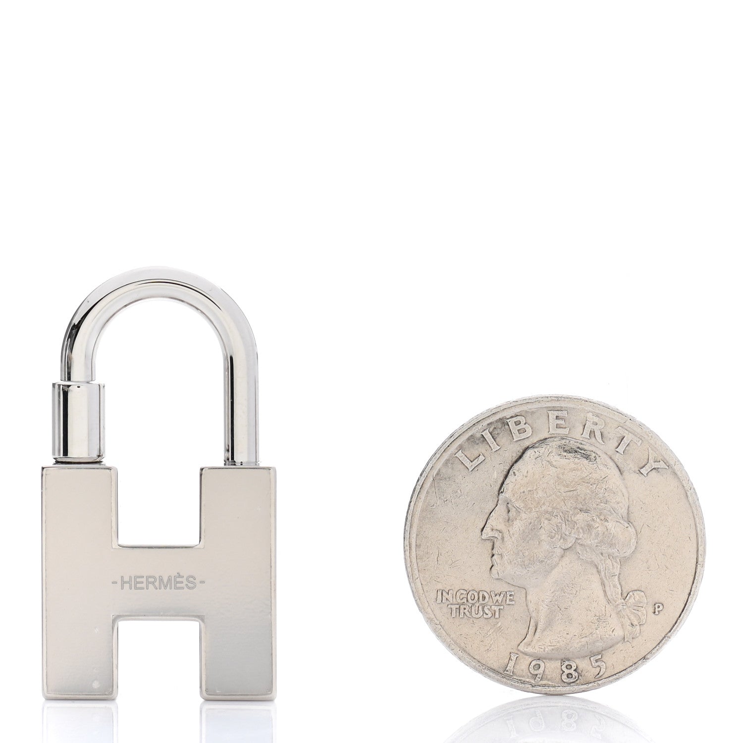 Hermes Lacquered Palladium Cadenas Quizz Rainbow Key Ring Camaieu De Bleus 2 of 3