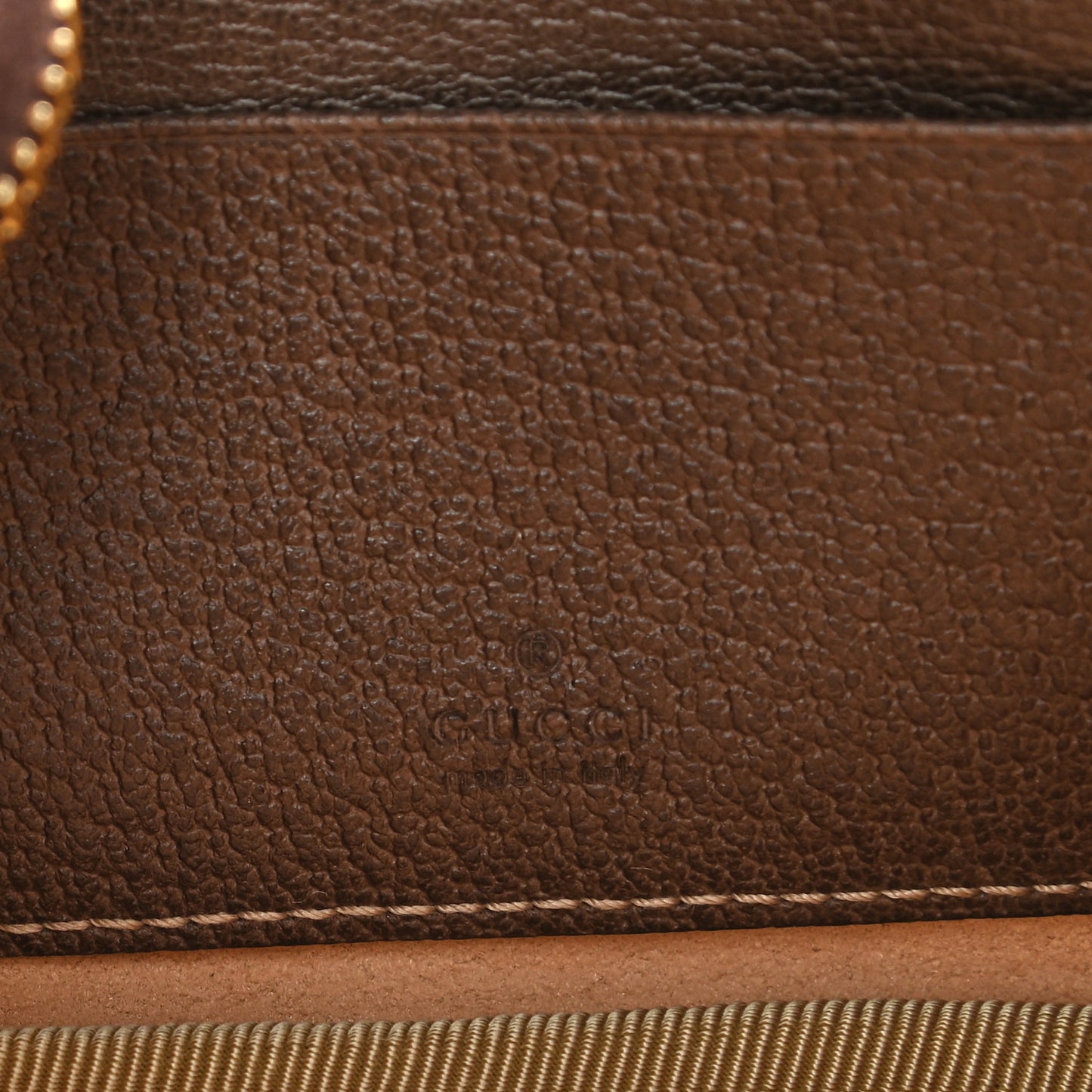 GG Supreme Monogram Ophidia Belted iPhone Case 95 38 Dark Brown