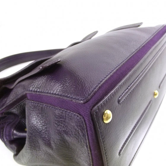 Saint Laurent Leather Muse Two Dark Magenta 7 of 11