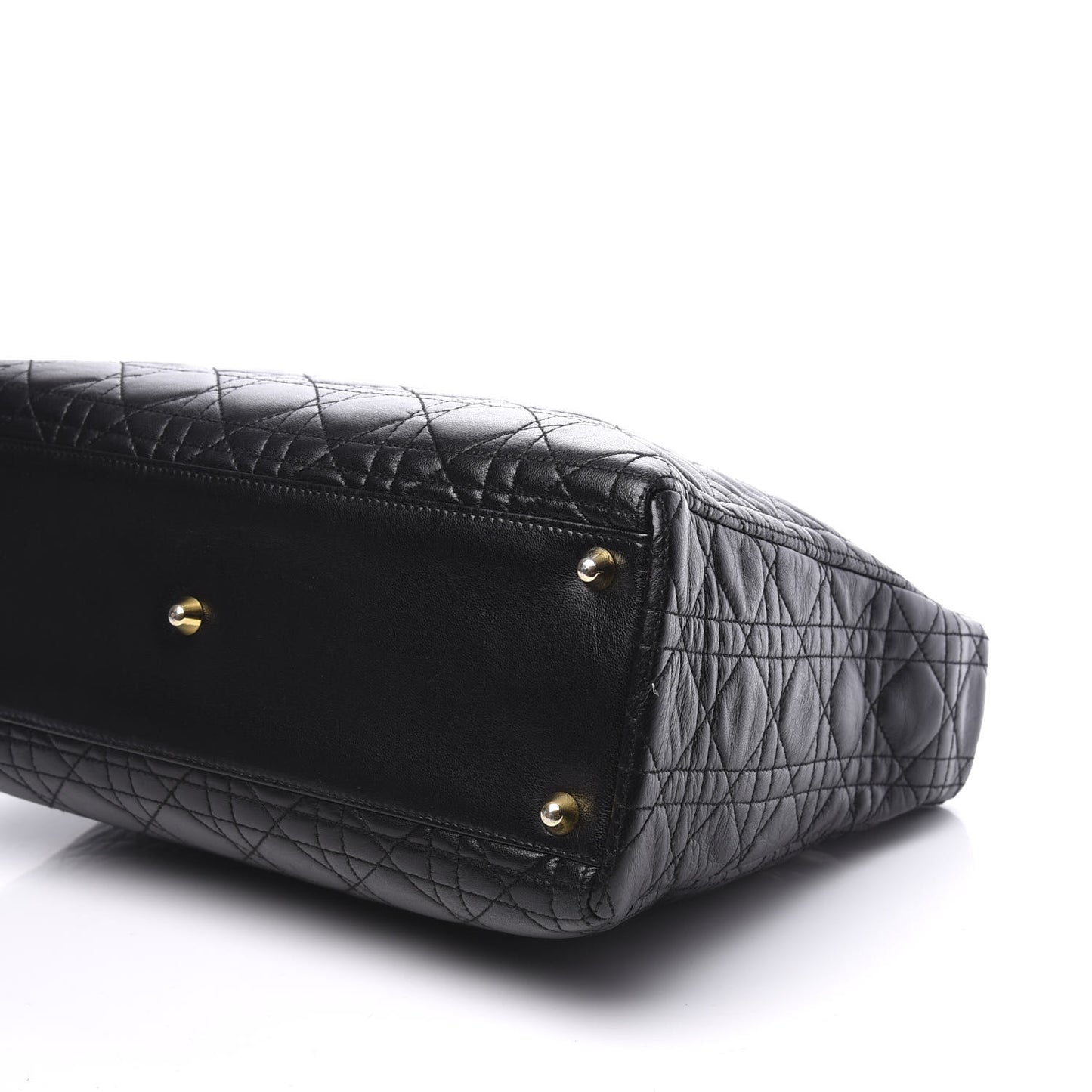Lambskin Cannage Large Lady Dior Black