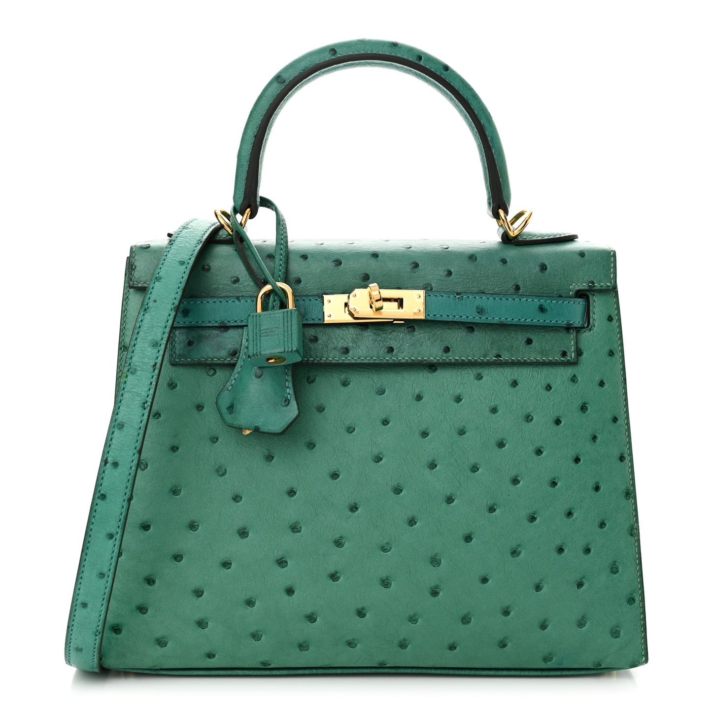 Ostrich Kelly Sellier 25 Vert Verone