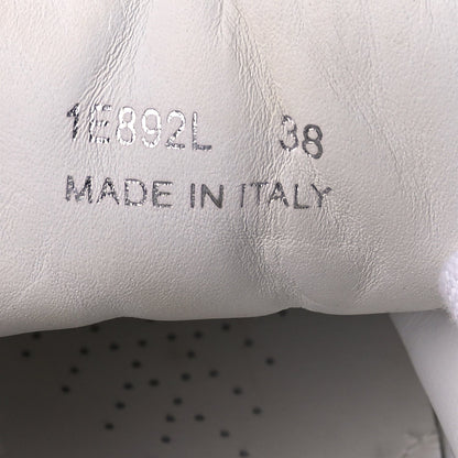 Prada Vitello Soft Logo Low Top Sneakers 38 White 9 of 10