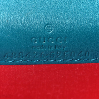 Gucci Velvet Matelasse GG Marmont Mini Bag Pavone Cyan 5 of 8