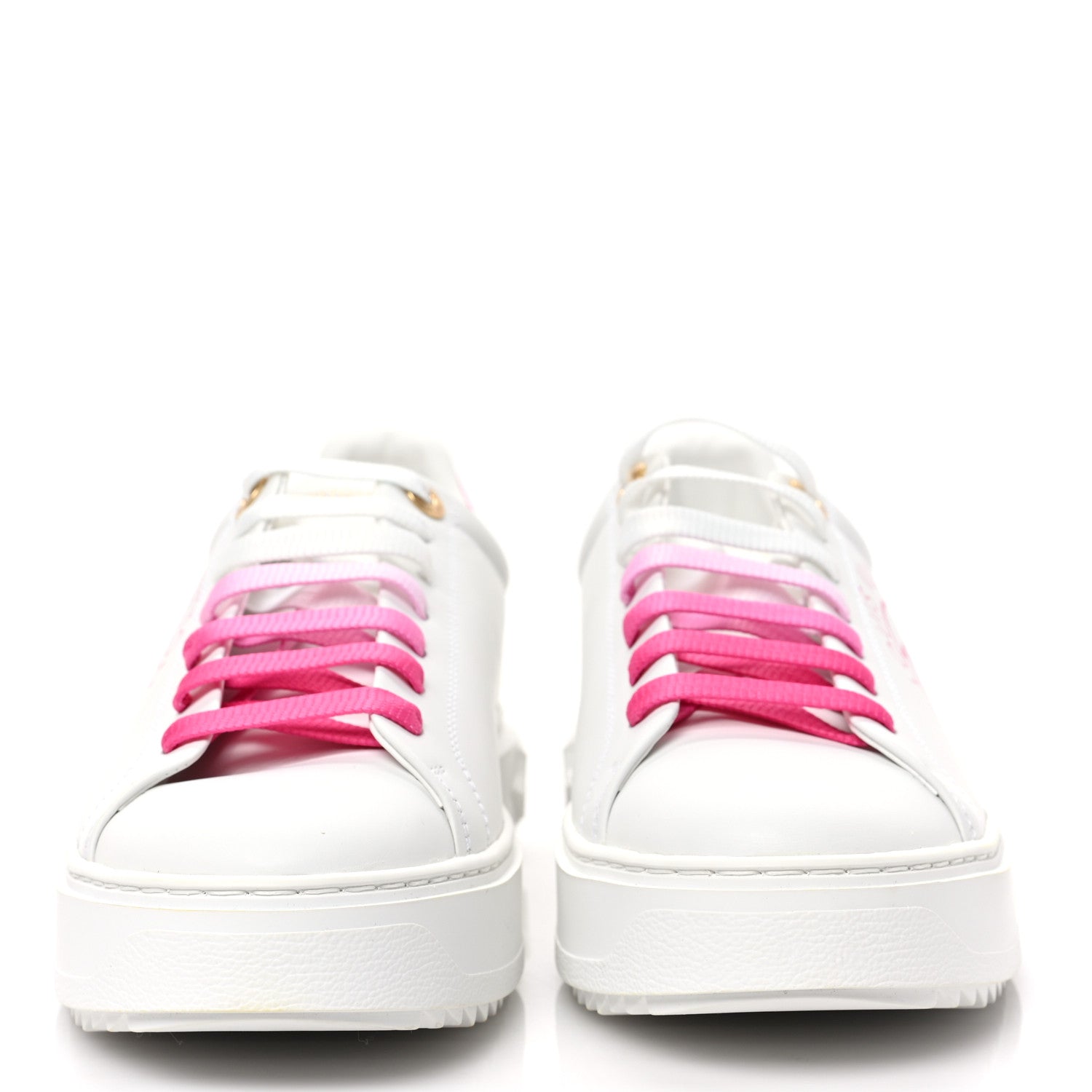 Louis Vuitton Monogram Time Out Sneakers 38.5 White Pink 2 of 8