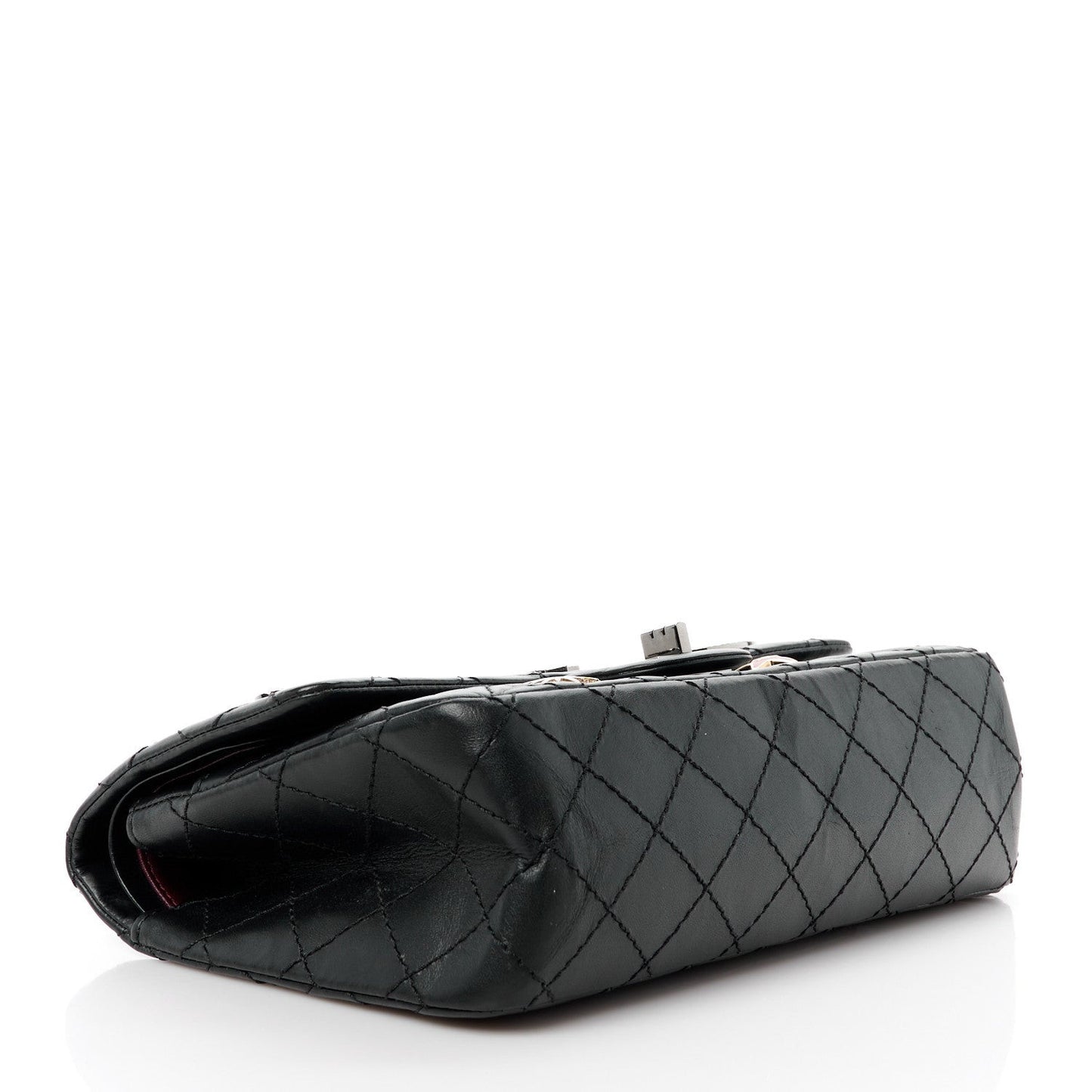 Aged Calfskin Space Charms 2.55 Reissue 225 Flap Black