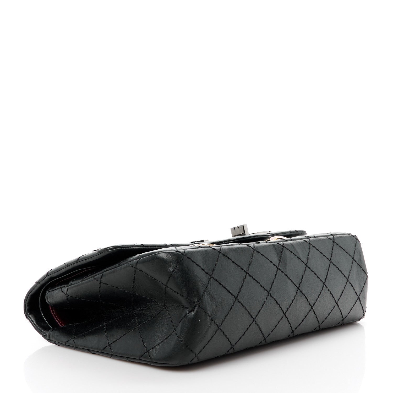 Chanel Aged Calfskin Space Charms 2.55 Reissue 225 Flap Black 4 of 7