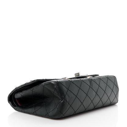 Chanel Aged Calfskin Space Charms 2.55 Reissue 225 Flap Black 4 of 7