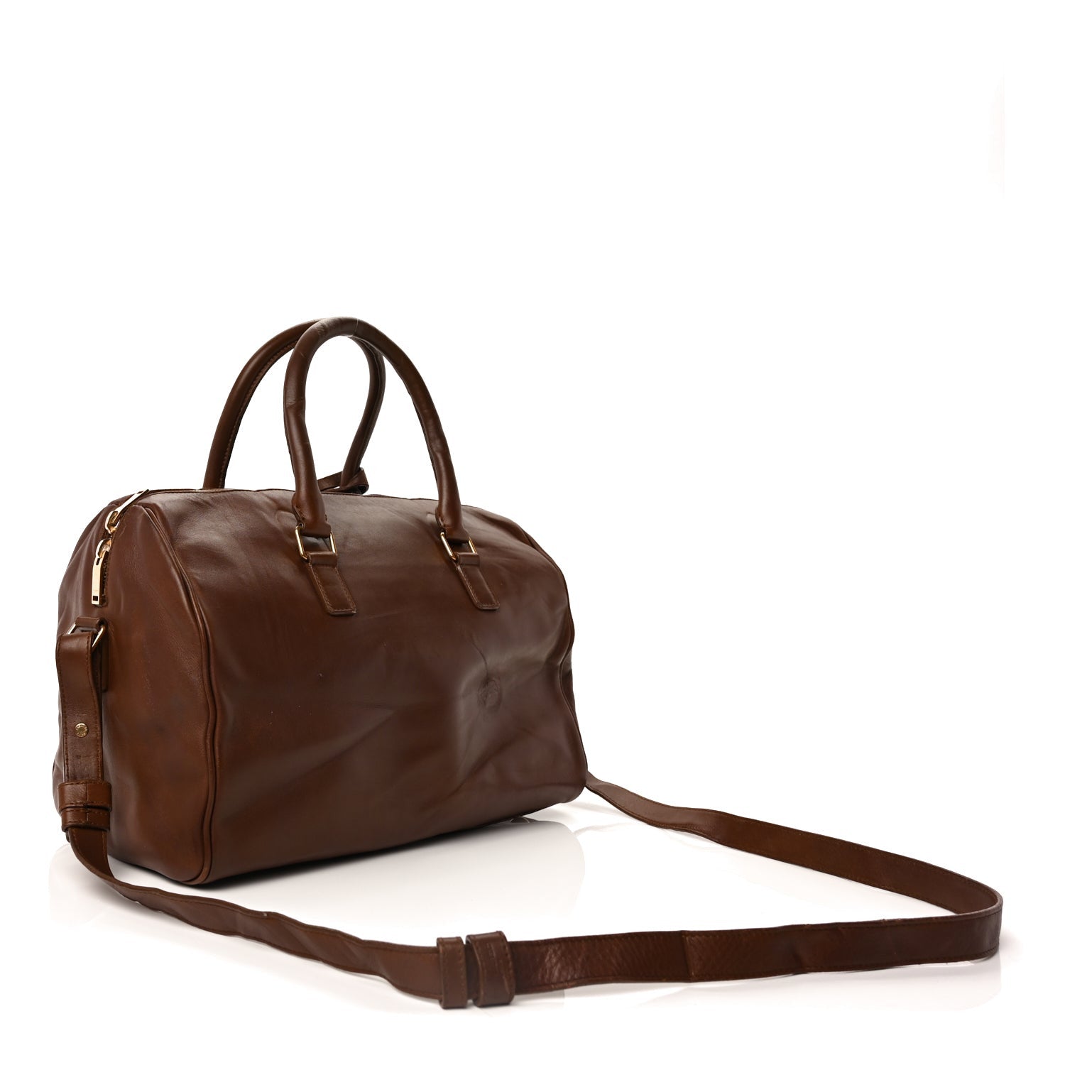Saint Laurent Calfskin Classic Duffle 6 Havane 2 of 8