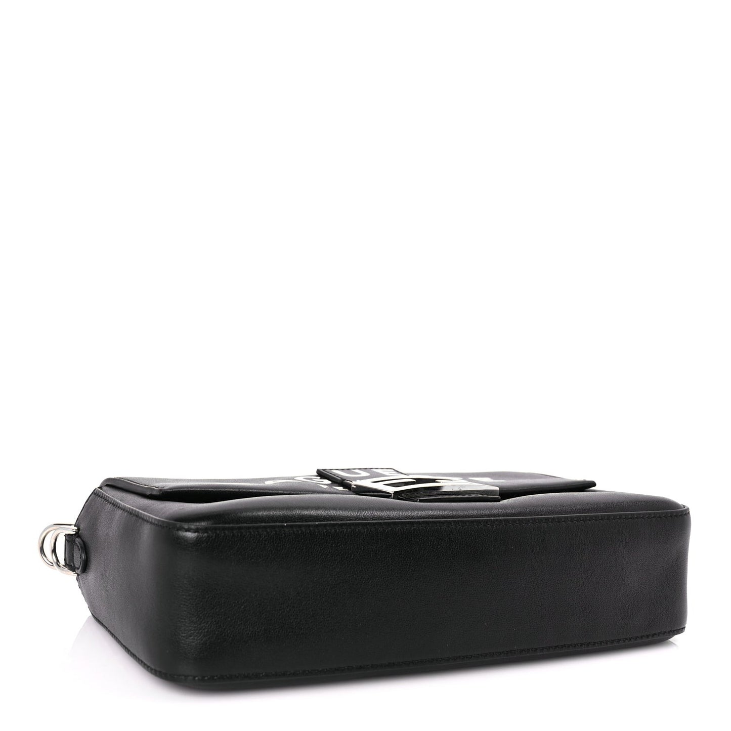 FENDI X MARC JACOBS Nappa Logo Medium Baguette Black
