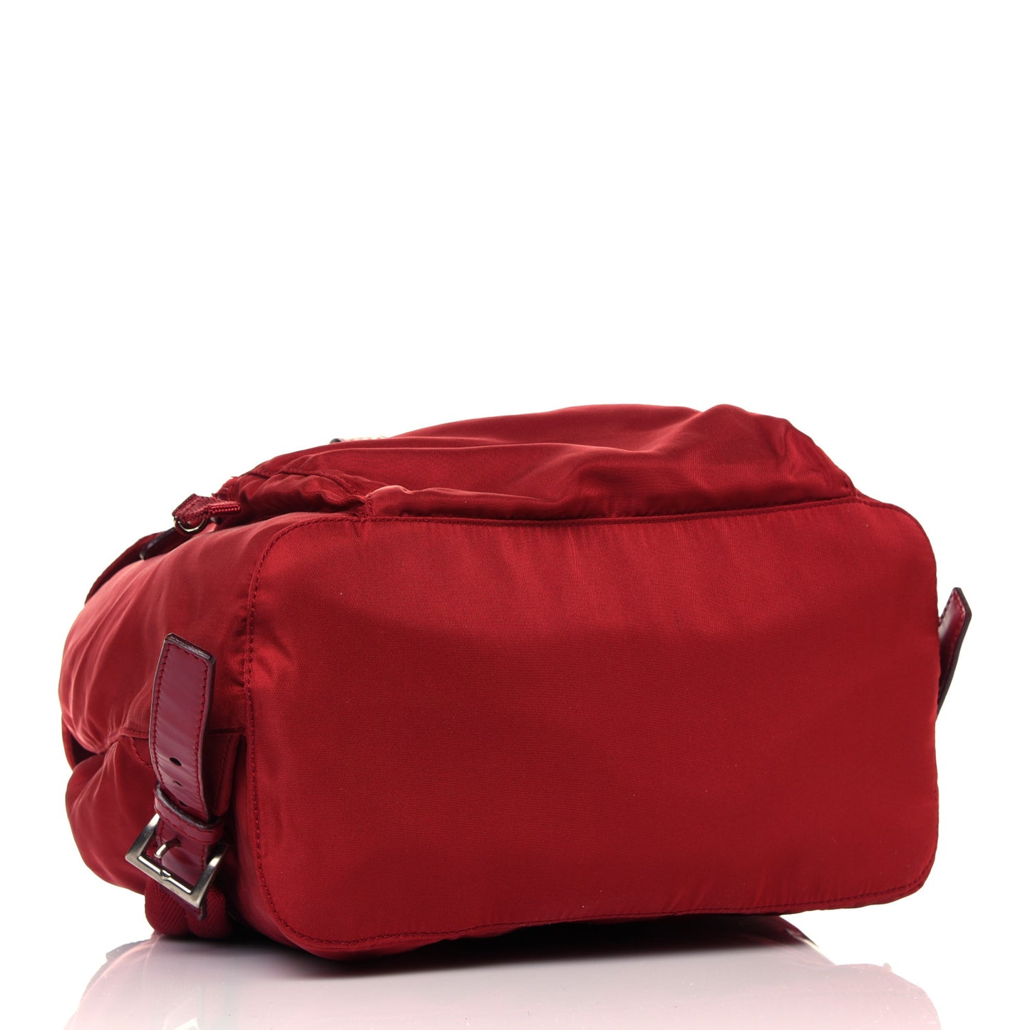 Nylon Vela Single Buckle Backpack Rosso