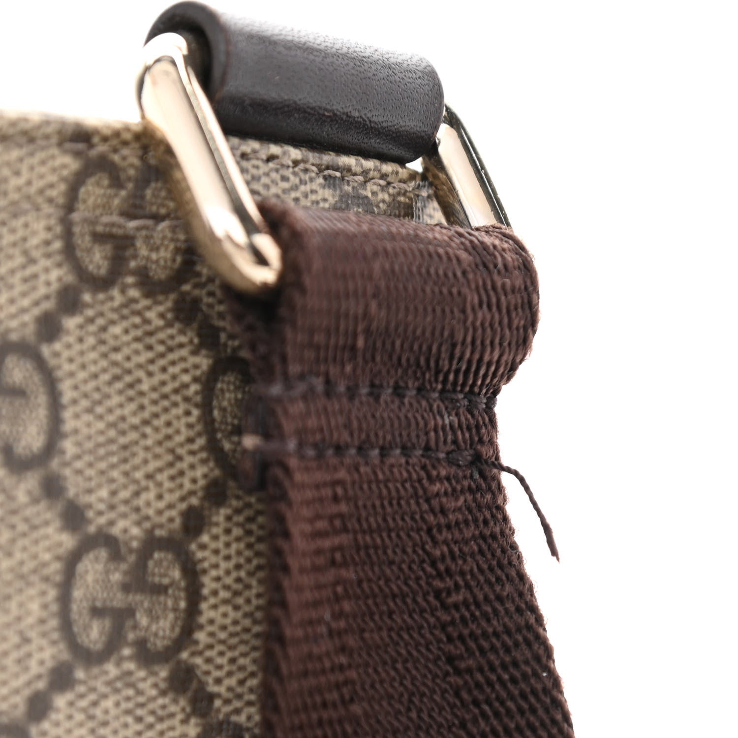 Gucci GG Supreme Monogram Small Flat Messenger Bag Dark Brown 11 of 11