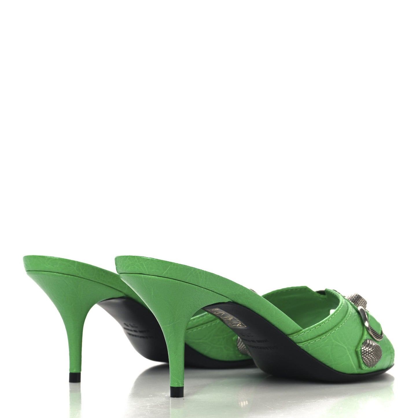 Agneau Arena Cagole 50mm Slide Sandals 36.5 Vivd Green