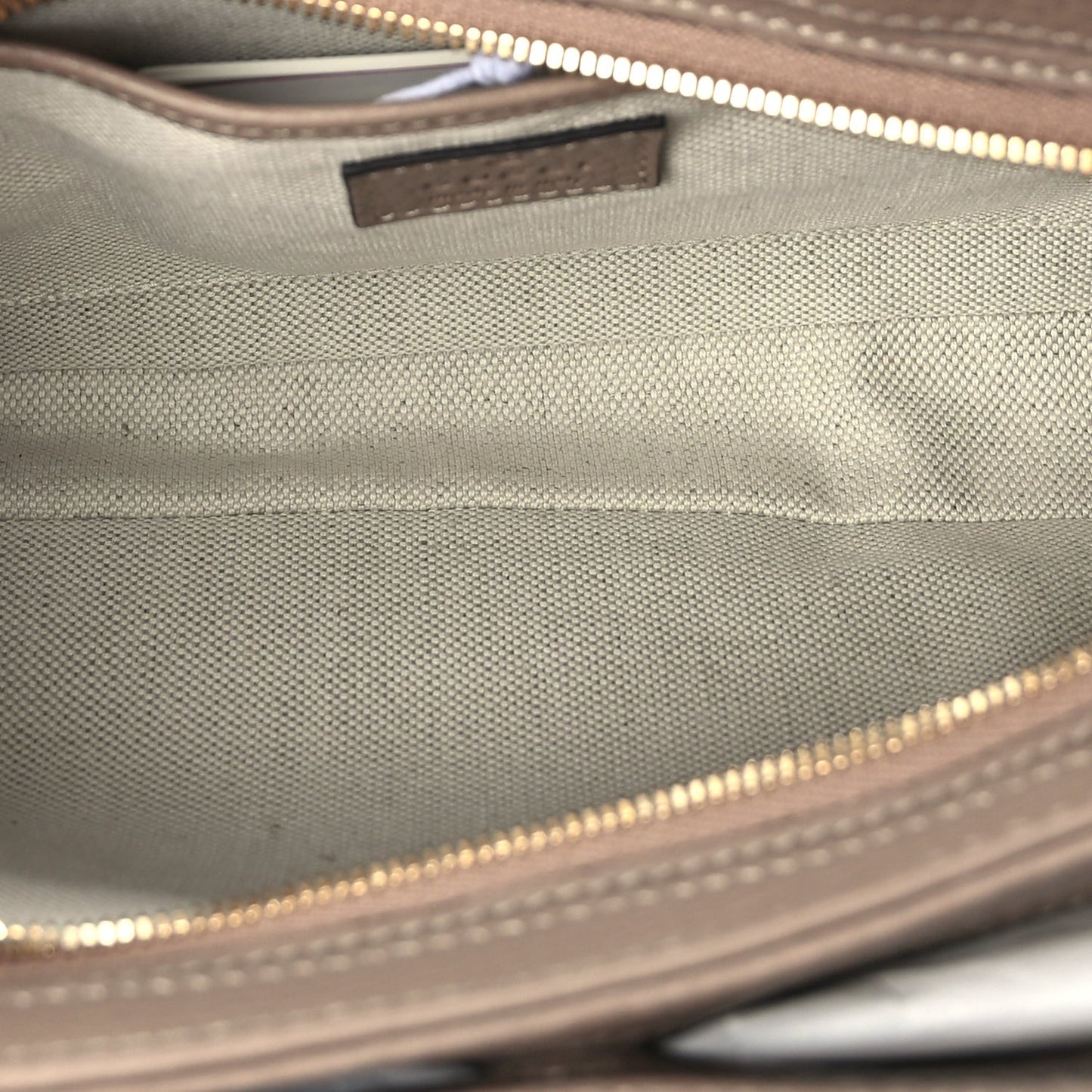 GG Grainy Calfskin Emblem Shoulder Bag  Taupe