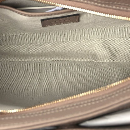 Gucci GG Grainy Calfskin Emblem Shoulder Bag  Taupe 4 of 8