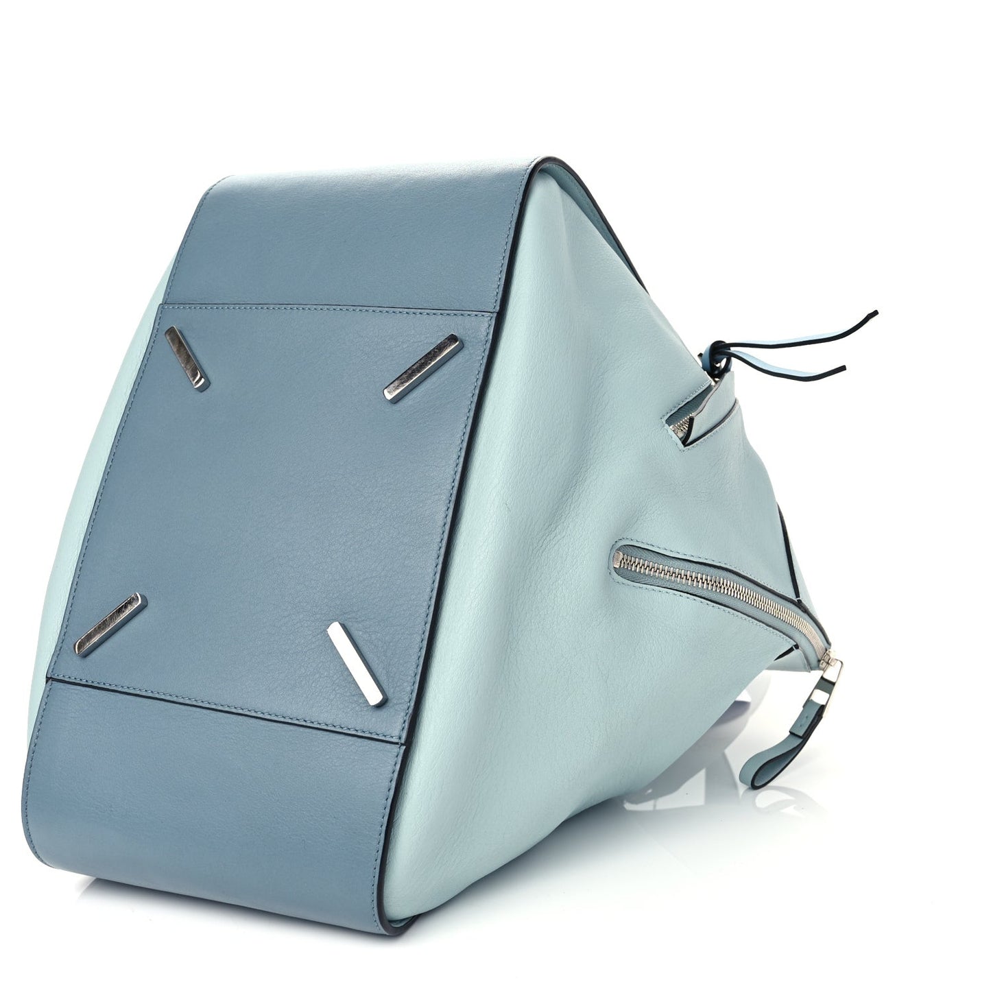 Calfskin Large Hammock Shoulder Bag Aqua Light Blue Stone